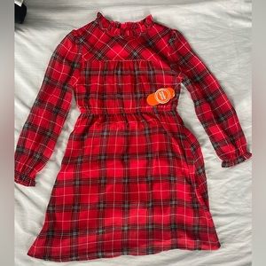 Wonder Nation Size 8 Girls Red and Green Plaid Dress